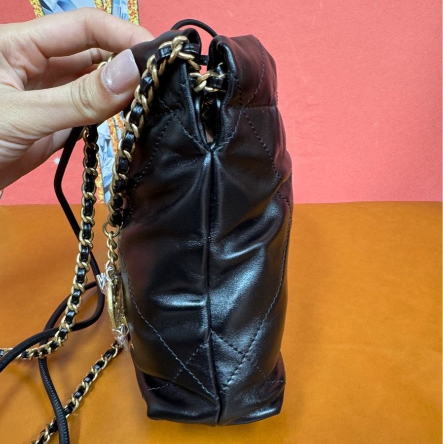 【撿漏價98新👍🏻全網性價比最高💫】Chanel/香奈儿 22 Bag 黑金小號 經典保值款-3