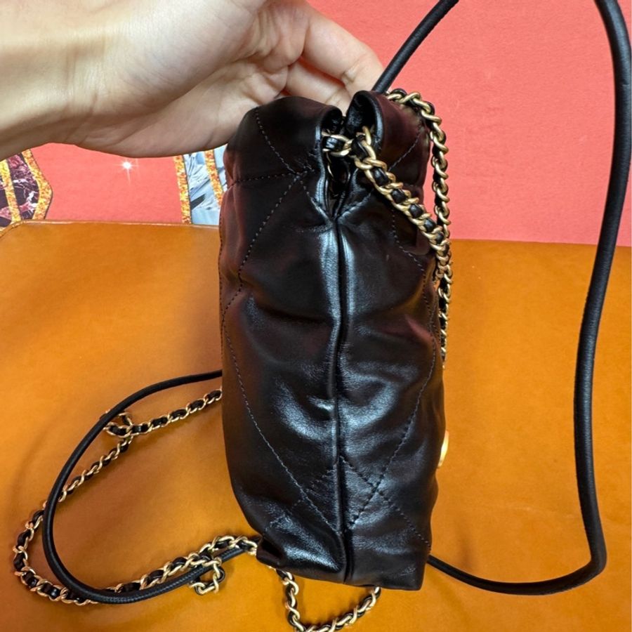 【撿漏價98新👍🏻全網性價比最高💫】Chanel/香奈儿 22 Bag 黑金小號 經典保值款-4