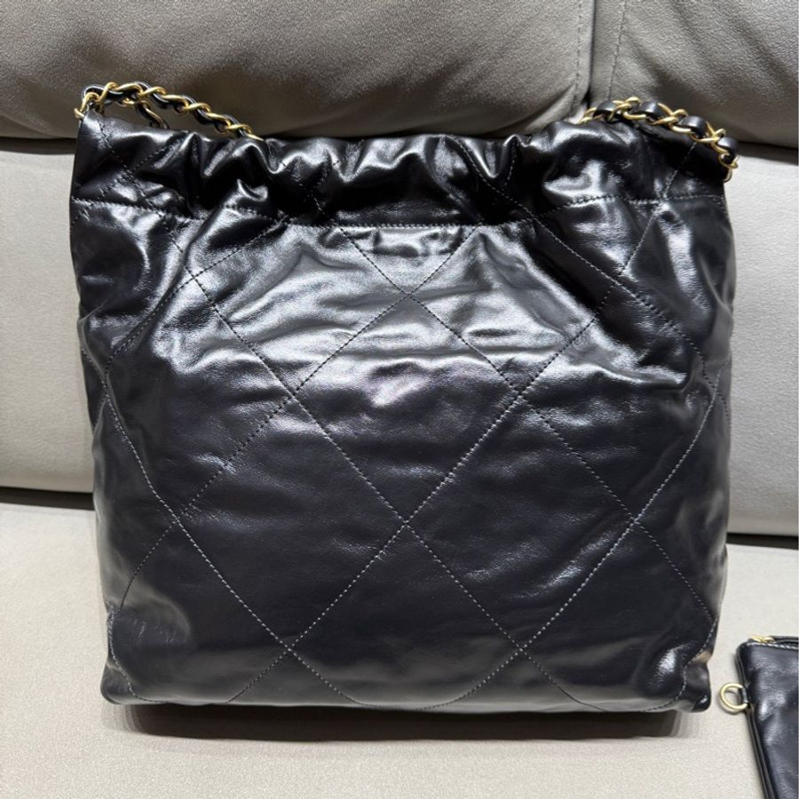 【撿漏價98新👍🏻全網性價比最高💫】Chanel/香奈儿 22 Bag 黑金小號 經典保值款-5