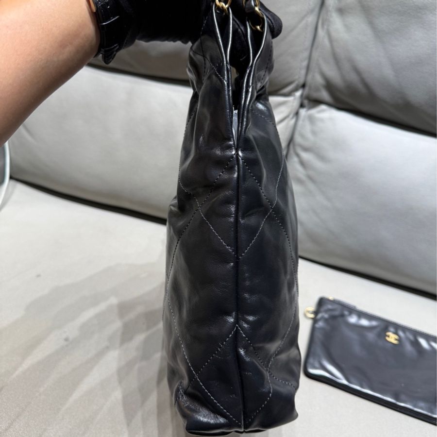 【撿漏價98新👍🏻全網性價比最高💫】Chanel/香奈儿 22 Bag 黑金小號 經典保值款-6