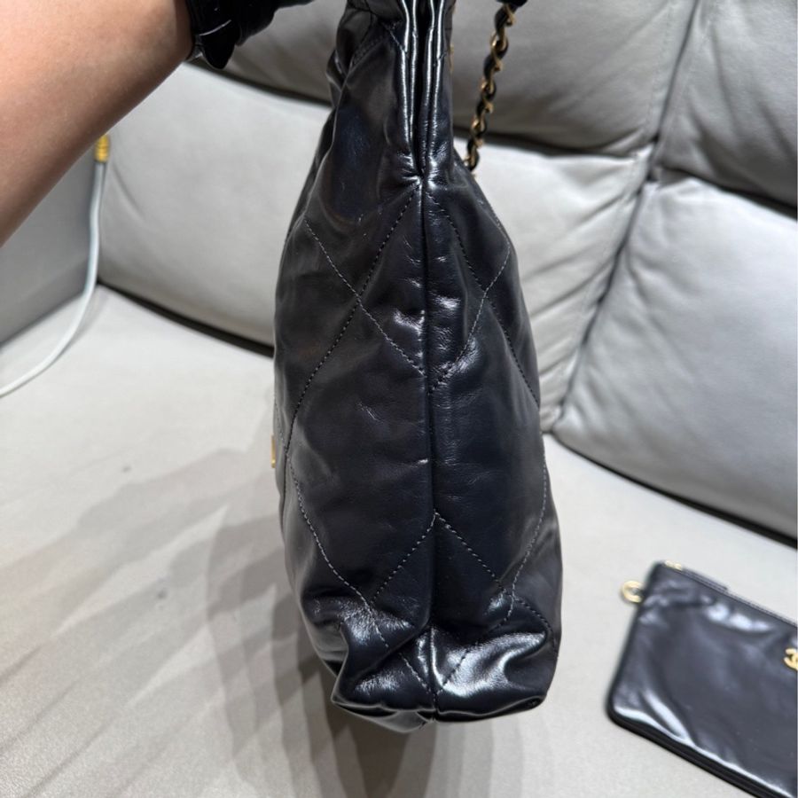 【撿漏價98新👍🏻全網性價比最高💫】Chanel/香奈儿 22 Bag 黑金小號 經典保值款-9
