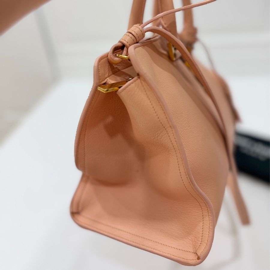 YVES SAINT LAURENT YSL 聖羅蘭 CABAS CHYC 粉色 手提包 醫生包 公事包 波斯頓包-6