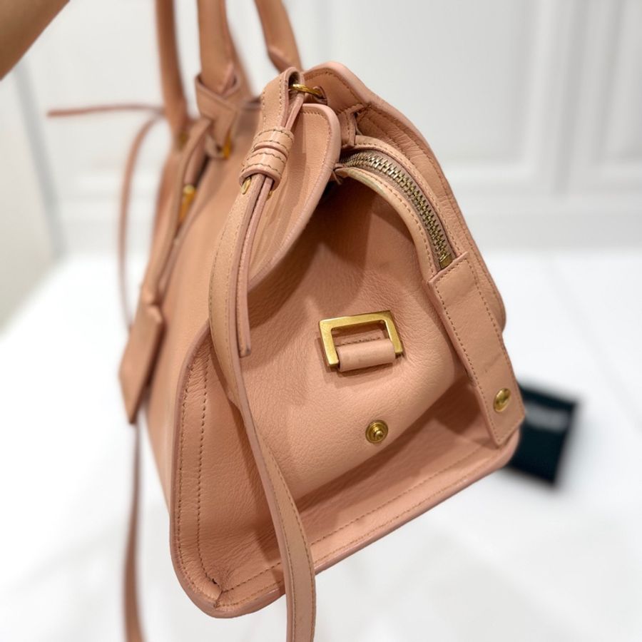 YVES SAINT LAURENT YSL 聖羅蘭 CABAS CHYC 粉色 手提包 醫生包 公事包 波斯頓包-7