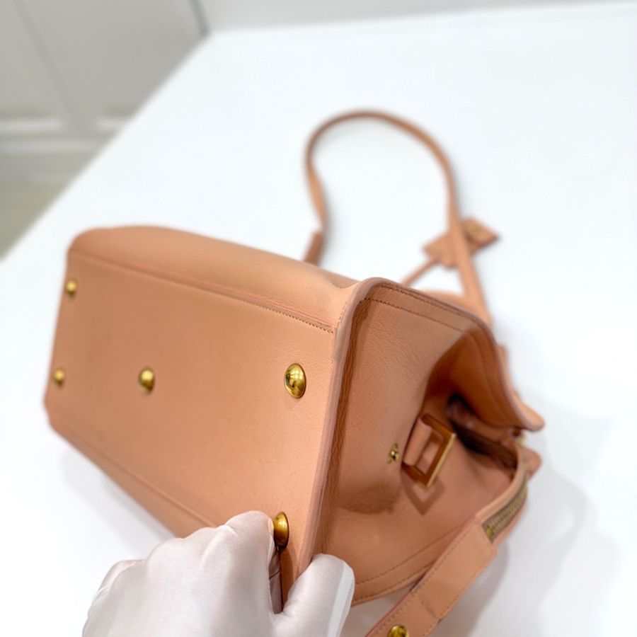 YVES SAINT LAURENT YSL 聖羅蘭 CABAS CHYC 粉色 手提包 醫生包 公事包 波斯頓包-12