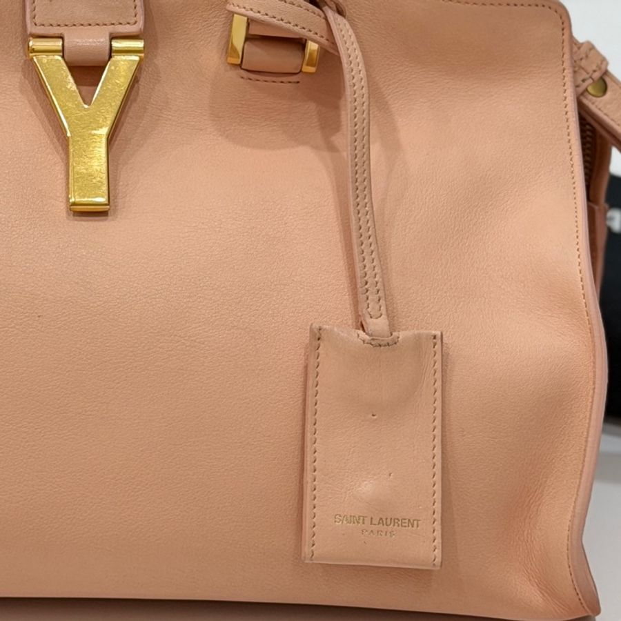 YVES SAINT LAURENT YSL 聖羅蘭 CABAS CHYC 粉色 手提包 醫生包 公事包 波斯頓包-20