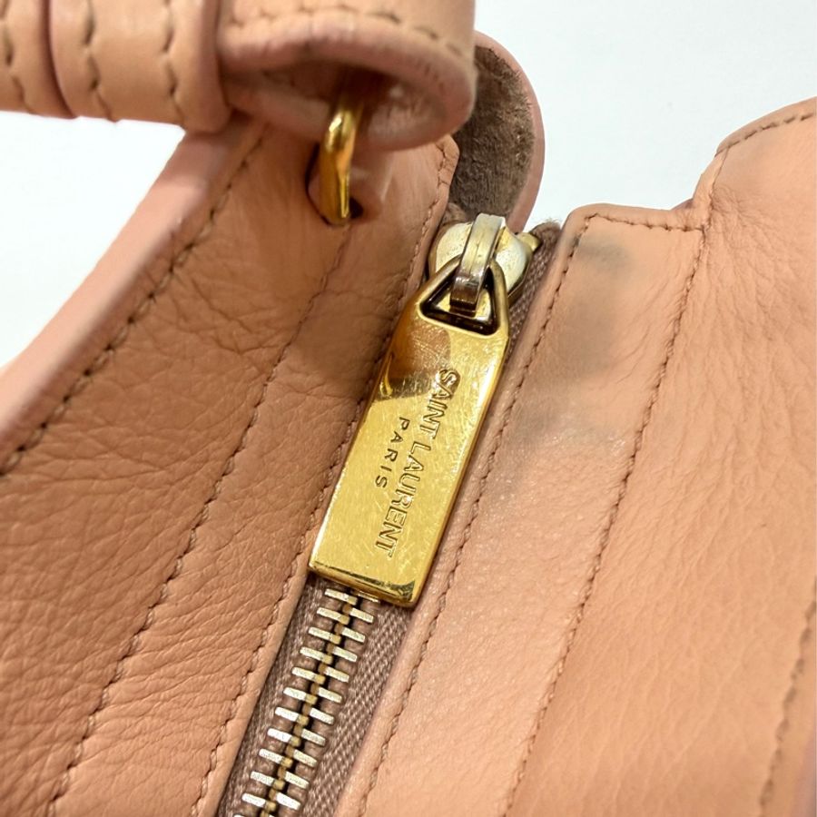 YVES SAINT LAURENT YSL 聖羅蘭 CABAS CHYC 粉色 手提包 醫生包 公事包 波斯頓包-26