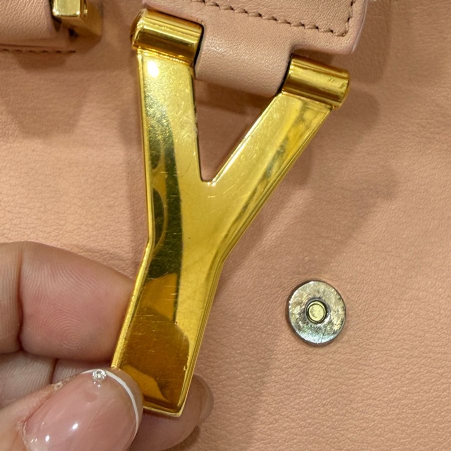YVES SAINT LAURENT YSL 聖羅蘭 CABAS CHYC 粉色 手提包 醫生包 公事包 波斯頓包-34