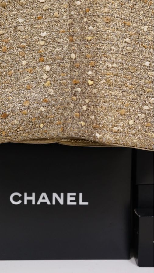 Chanel 12年孟买系列金色编织圆领阔型外套-28
