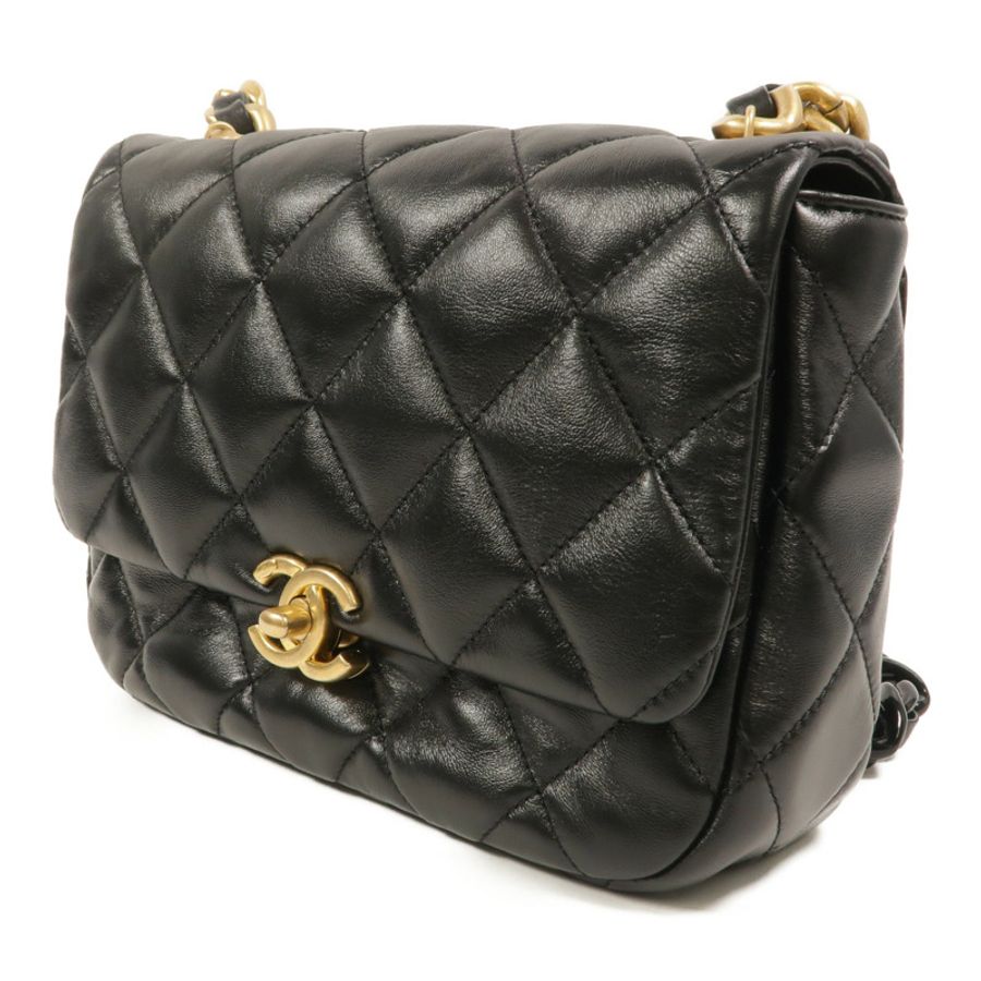 CHANEL 羊皮皮革Chain Shoulder鏈帶肩背袋-2