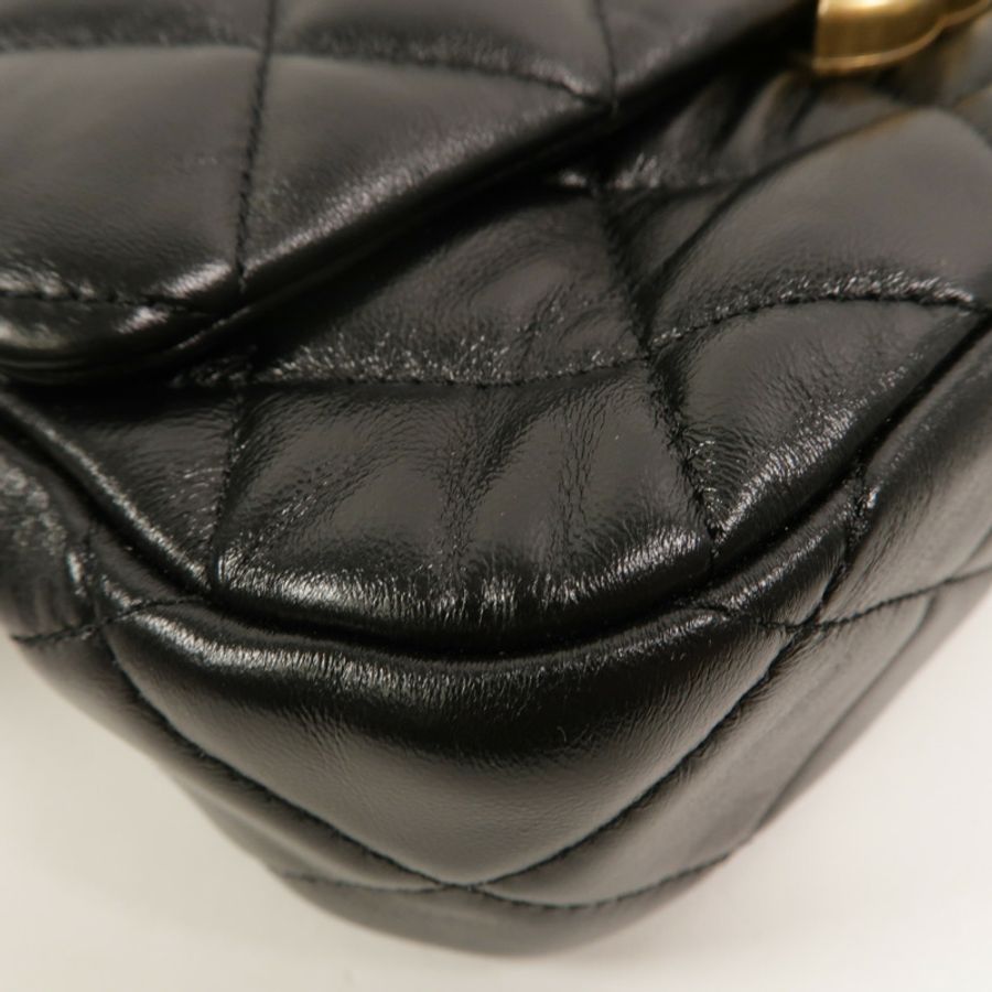 CHANEL 羊皮皮革Chain Shoulder鏈帶肩背袋-12