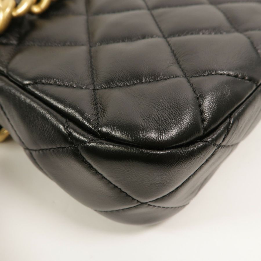 CHANEL 羊皮皮革Chain Shoulder鏈帶肩背袋-14