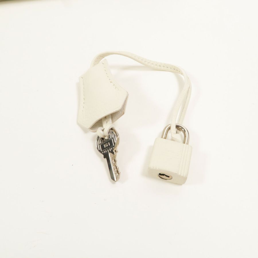 HERMES Evercolor皮革Kelly 28手挽肩背兩用袋Craie-9
