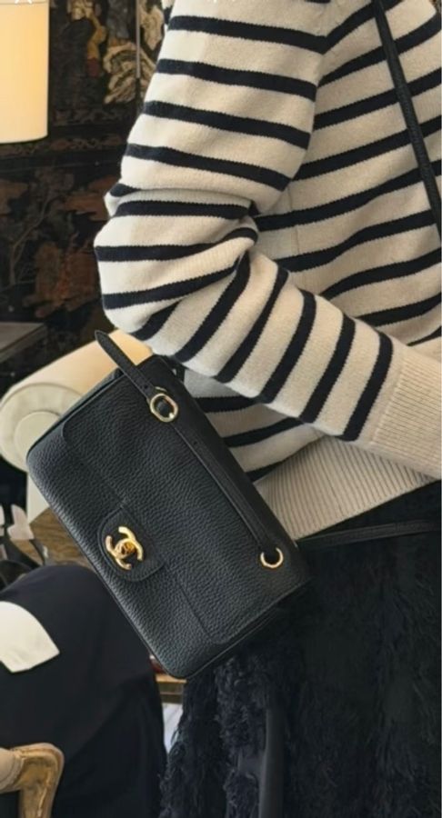 Chanel香奈兒26B機場包的超級mini黑金-4