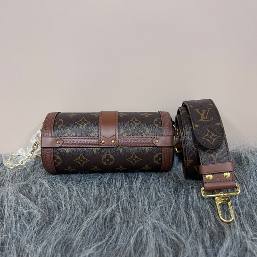 LV 原花金釦Papillon Trunk巴比龍肩斜背包-1