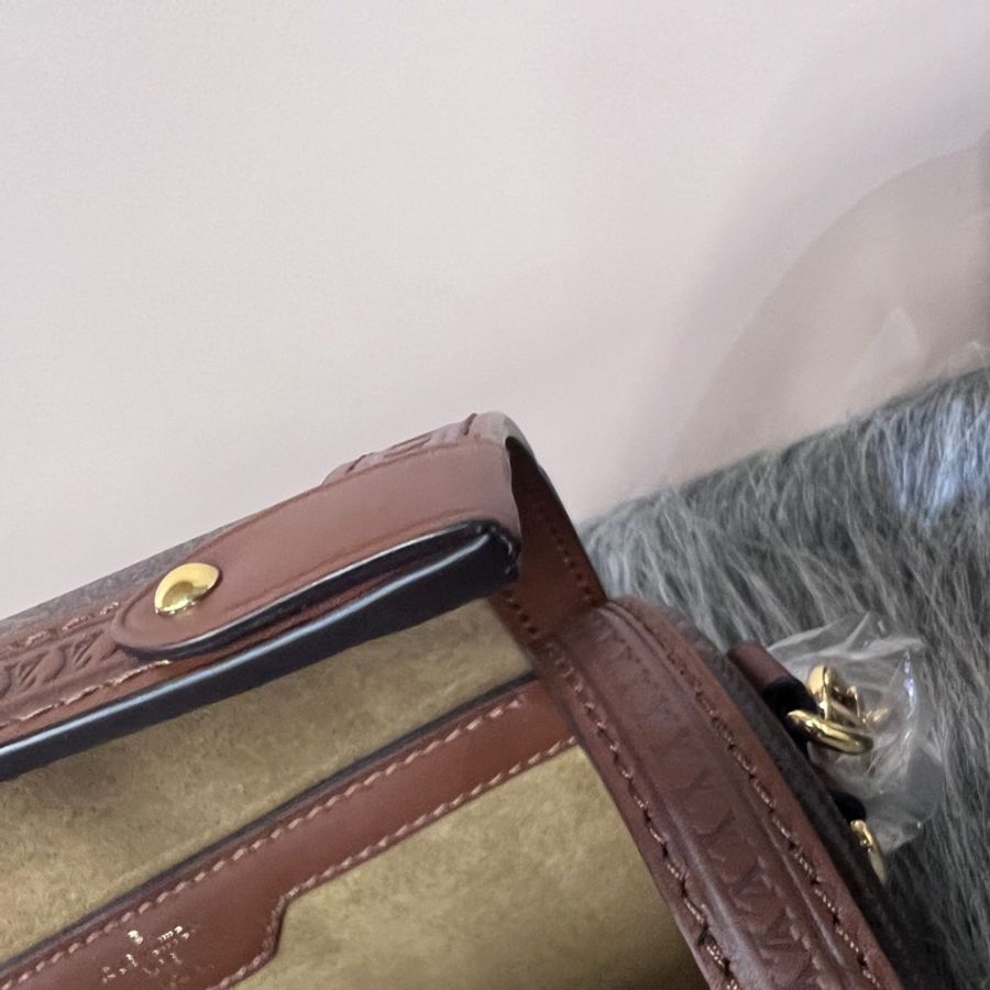 LV 原花金釦Papillon Trunk巴比龍肩斜背包-16