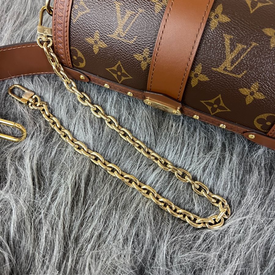 LV 原花金釦Papillon Trunk巴比龍肩斜背包-18