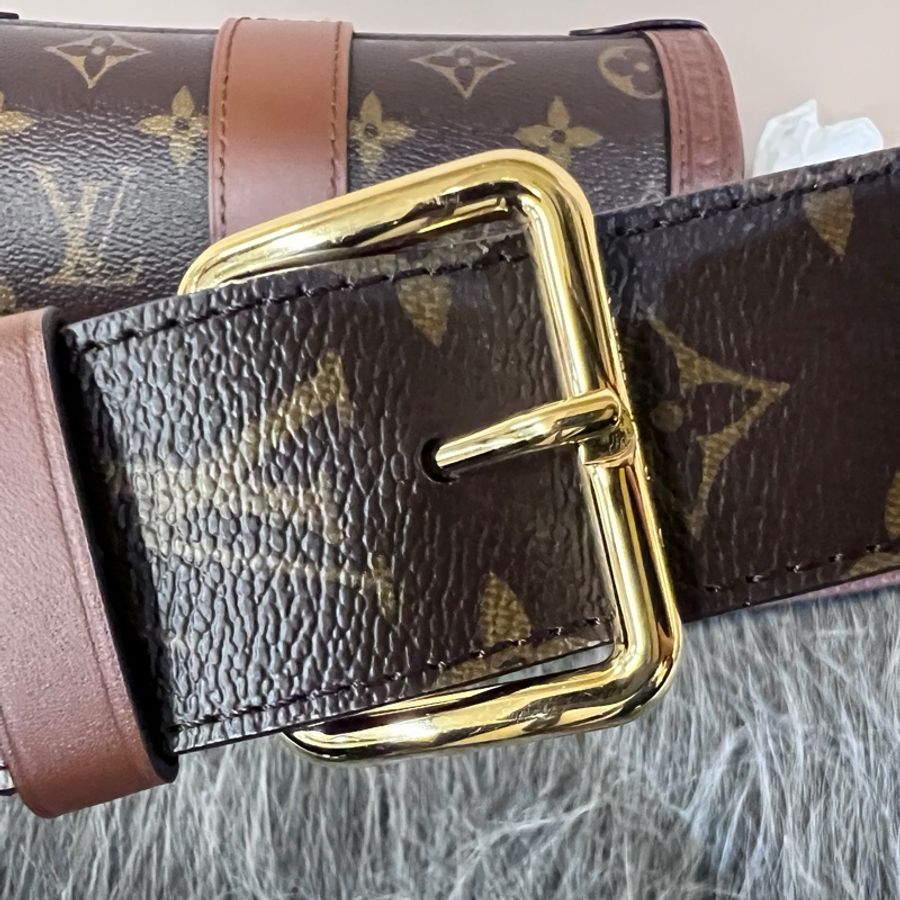 LV 原花金釦Papillon Trunk巴比龍肩斜背包-19