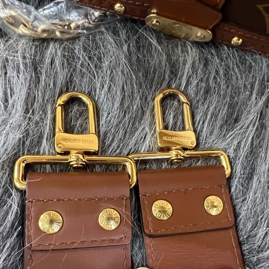 LV 原花金釦Papillon Trunk巴比龍肩斜背包-20