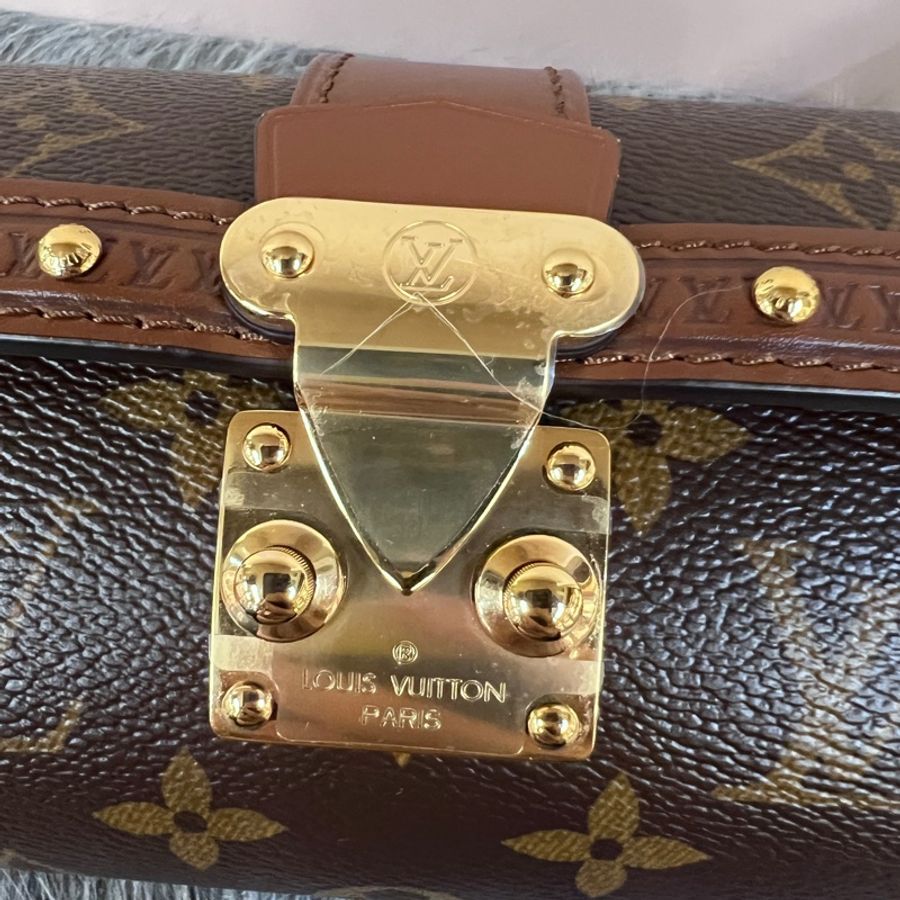 LV 原花金釦Papillon Trunk巴比龍肩斜背包-22