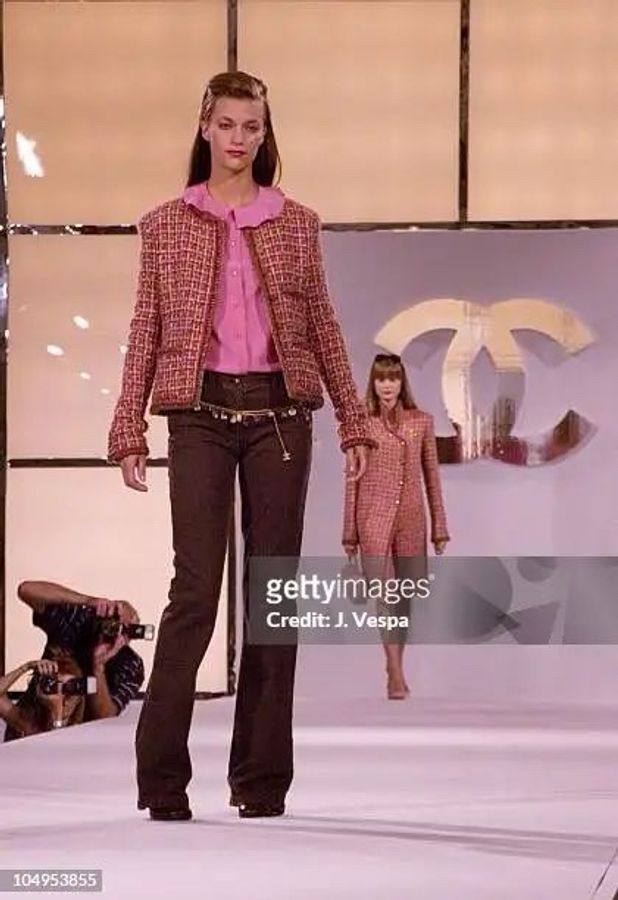Chanel 01年糖果色粗花呢木质纽扣上衣外套-5