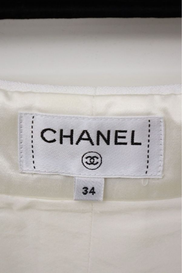 Chanel 17年纯白人造纤维阔腿裤长裤-10