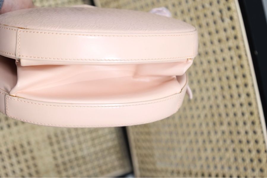 Loewe博物馆粉色暗纹圆蛋蛋手提包-4
