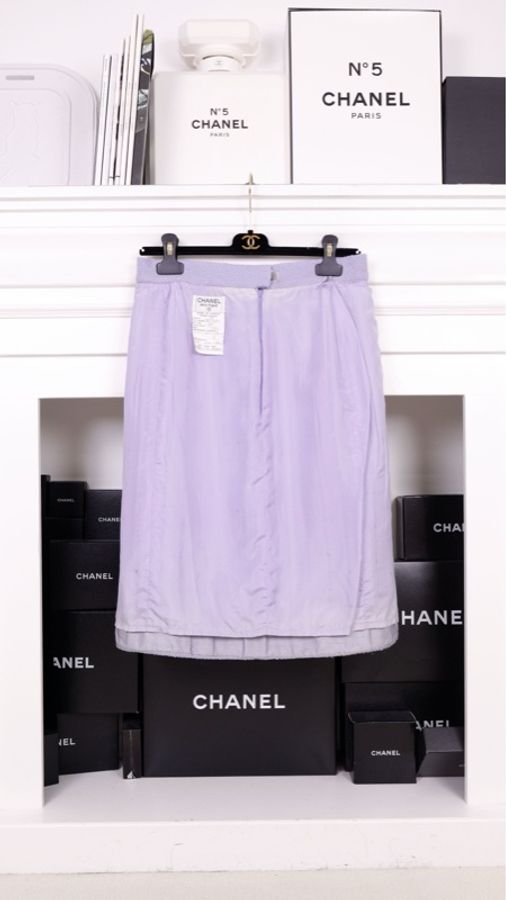 Chanel 92年春夏秀款雾霾紫半裙-3