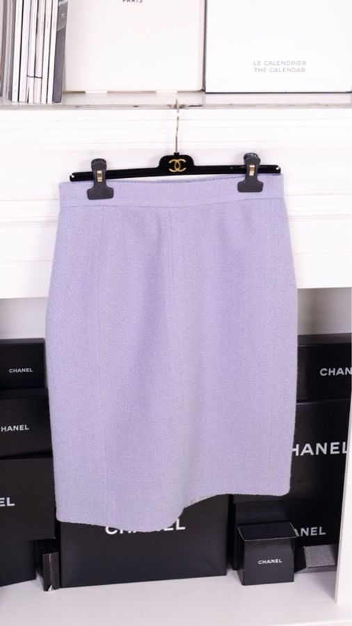 Chanel 92年春夏秀款雾霾紫半裙-6