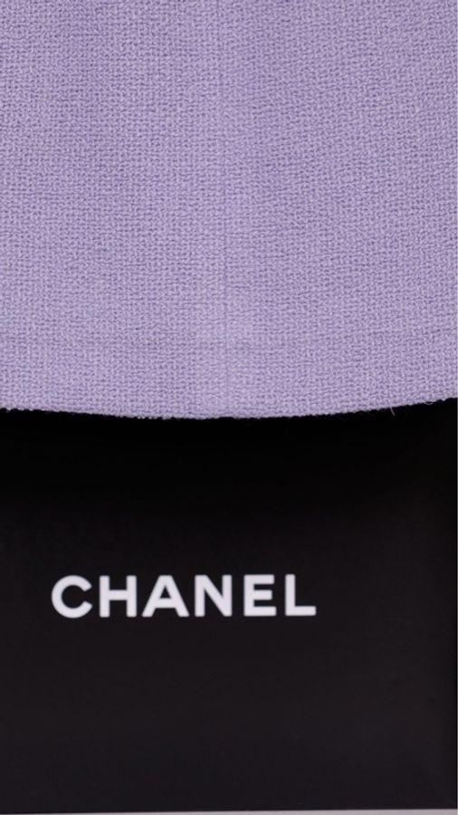 Chanel 92年春夏秀款雾霾紫半裙-9