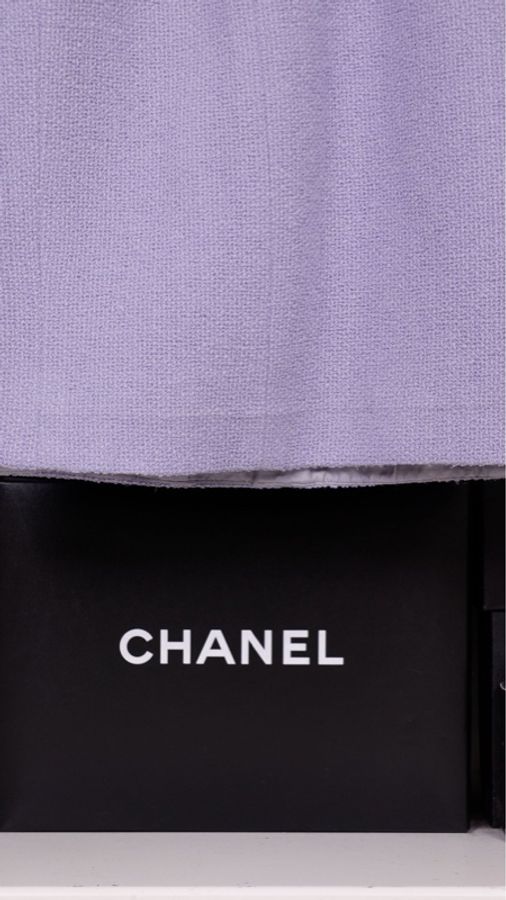 Chanel 92年春夏秀款雾霾紫半裙-10