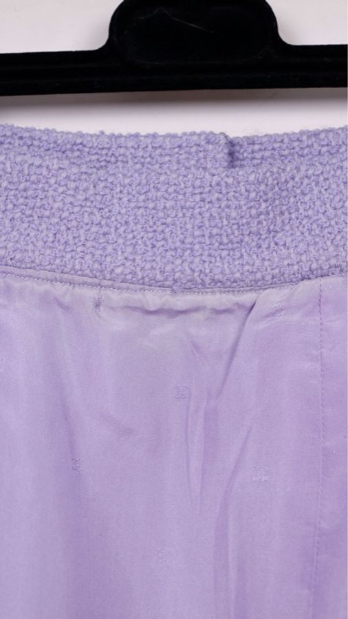 Chanel 92年春夏秀款雾霾紫半裙-13