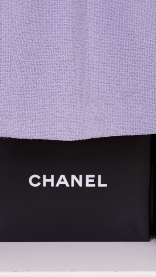 Chanel 92年春夏秀款雾霾紫半裙-14