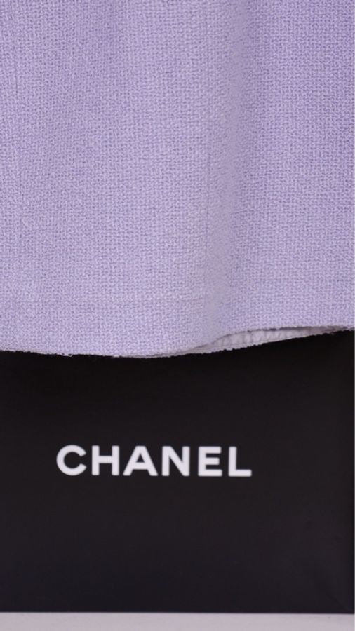 Chanel 92年春夏秀款雾霾紫半裙-17