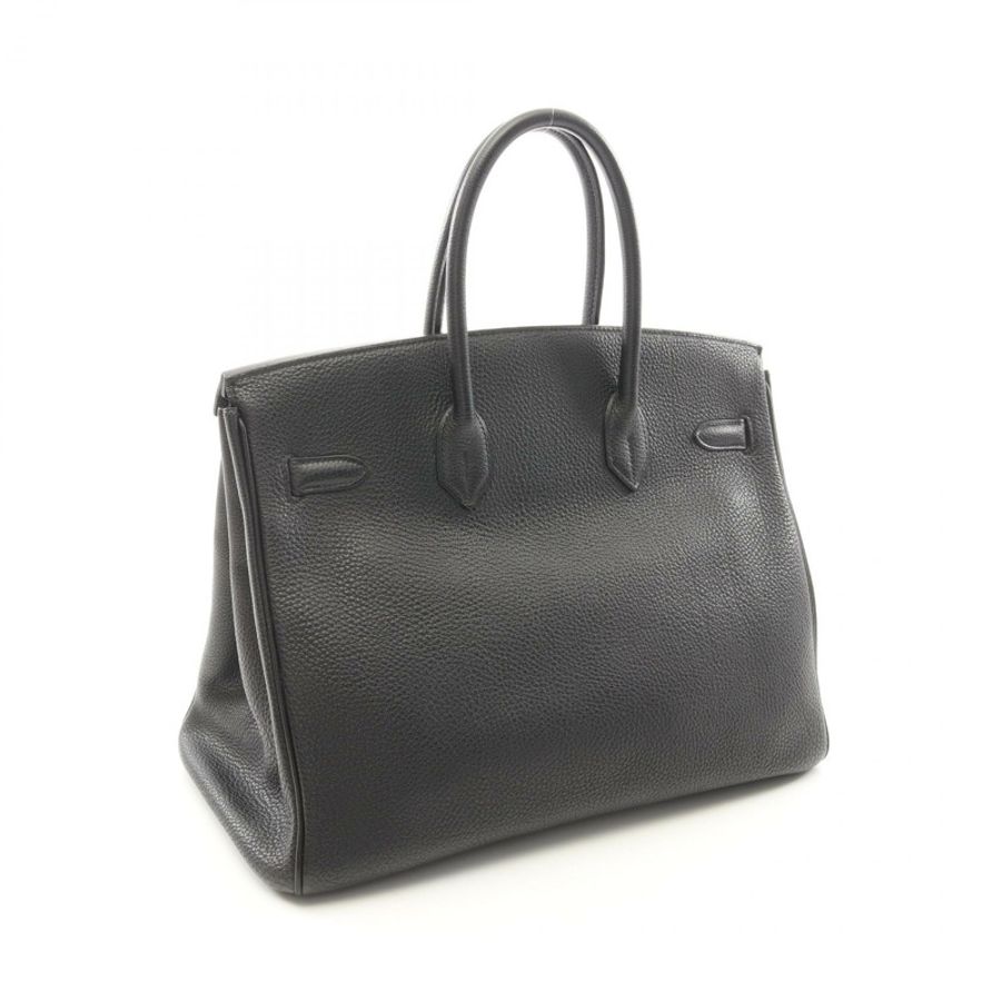 愛馬仕 Birkin 35 手提包，F Togo 皮革，黑色，二手，女士，帶五金配件-1