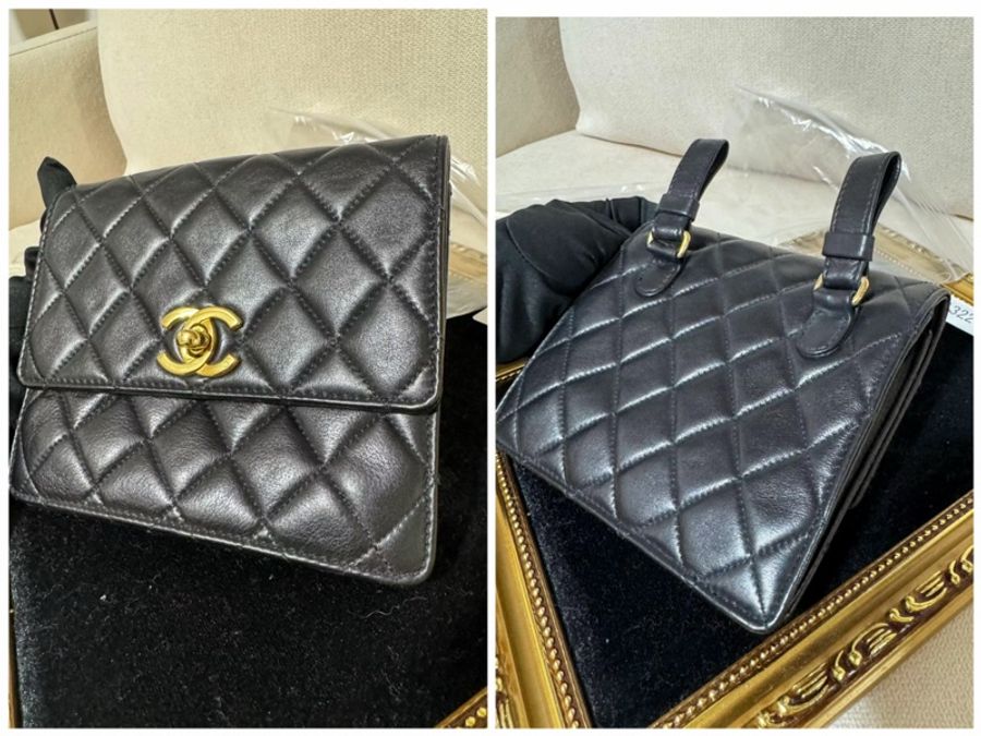CHANEL Vintage 經典羊皮腰包-1