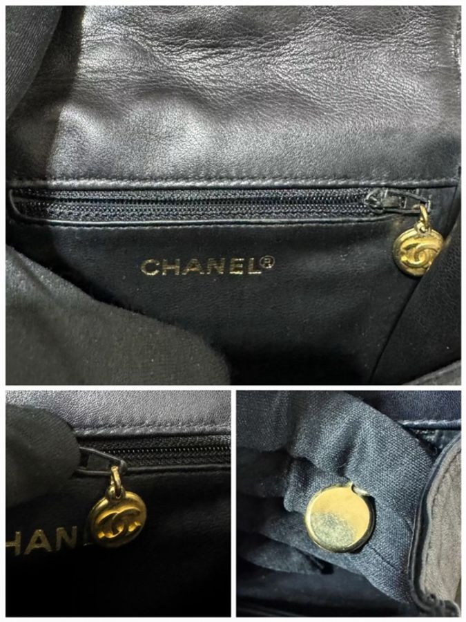 CHANEL Vintage 經典羊皮腰包-7