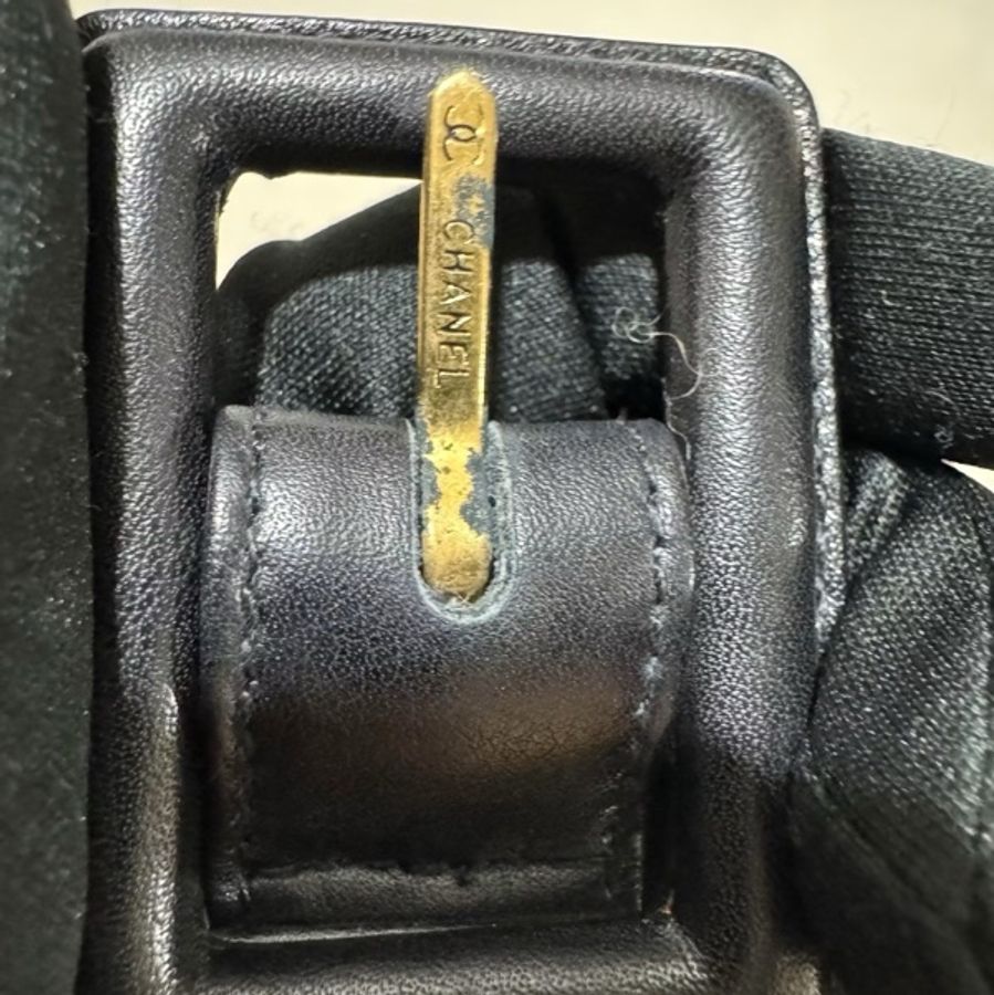 CHANEL Vintage 經典羊皮腰包-10