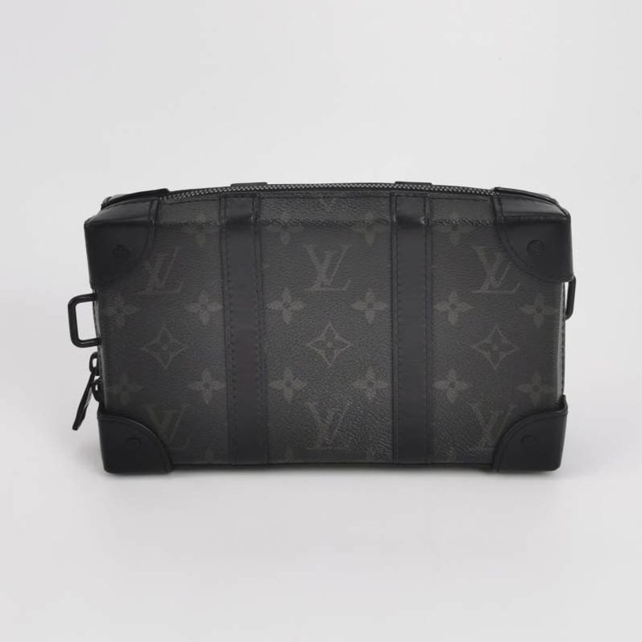 Louis Vuitton (LV) Trunk黑色牛皮Monogram印花斜背包單肩包晶片款-4
