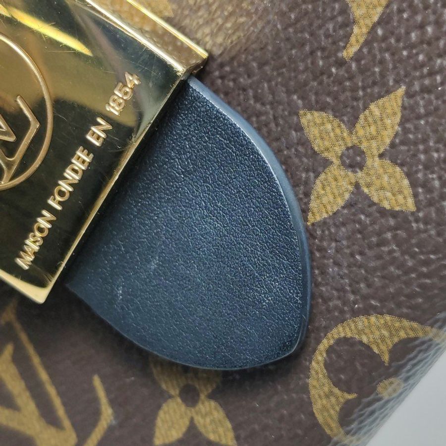 Louis Vuitton (LV) LockyBB棕色牛皮老花鎖頭包斜背包單肩包晶片款-14