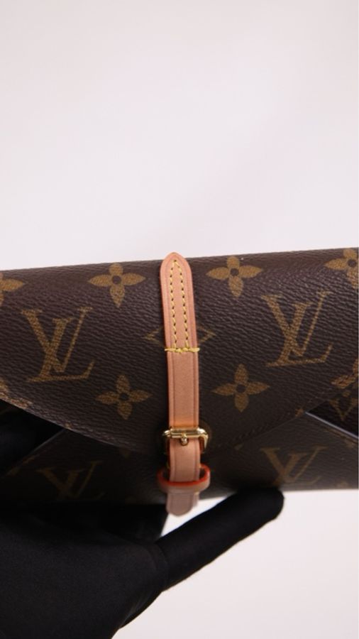 LV 金银老花图案吸管手拿包-6