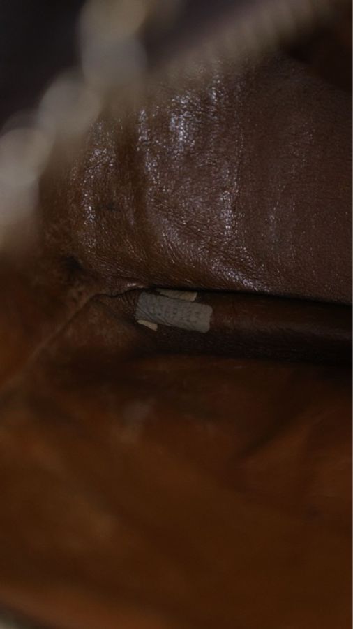 Chanel 1开酒红色菱格纹皮穿链单肩包-6