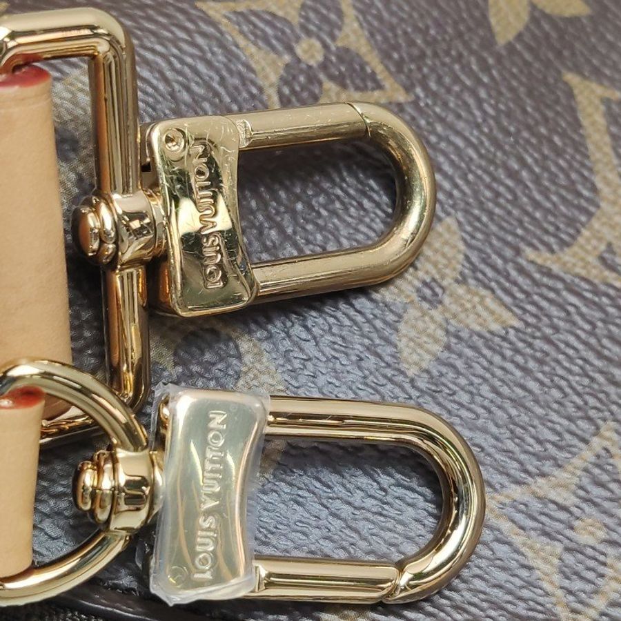 Louis Vuitton (LV) Side Trunk中型棕色植鞣革老花斜背包肩肩包晶片款-12