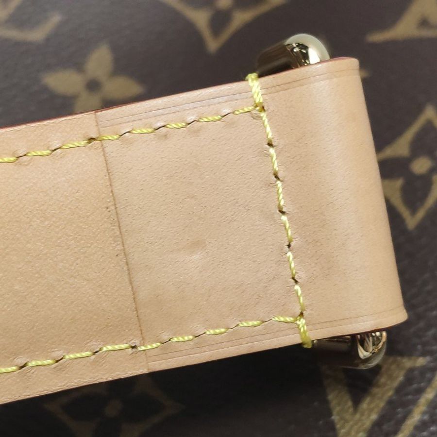 Louis Vuitton (LV) Side Trunk中型棕色植鞣革老花斜背包肩肩包晶片款-14