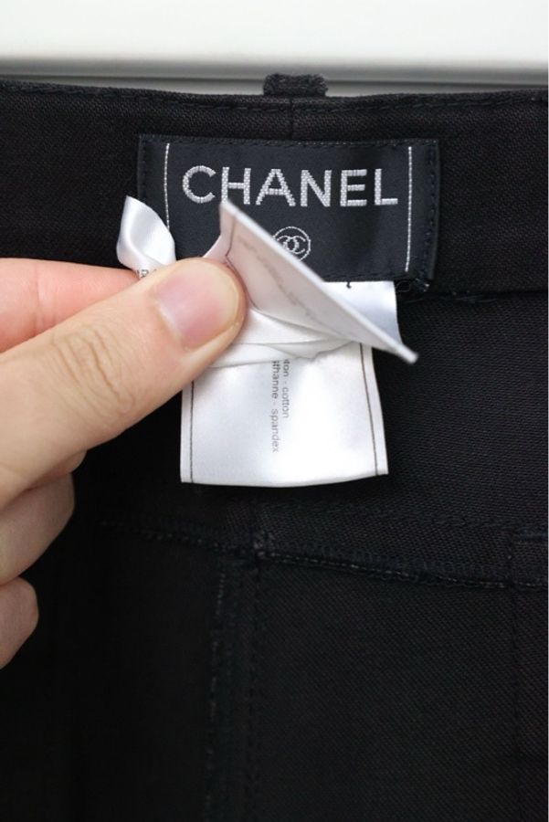 Chanel 06年黑色五分裤短裤-14