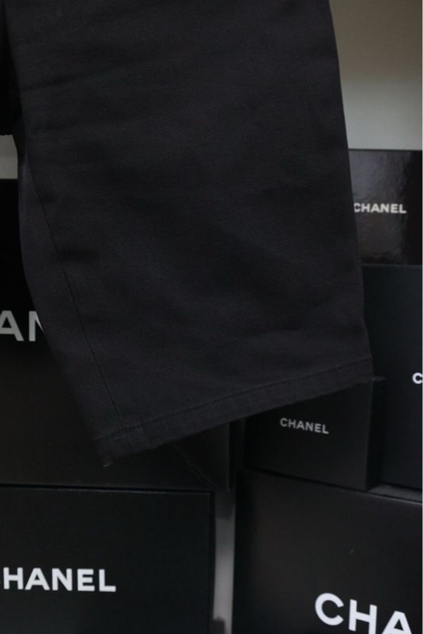 Chanel 06年黑色五分裤短裤-18