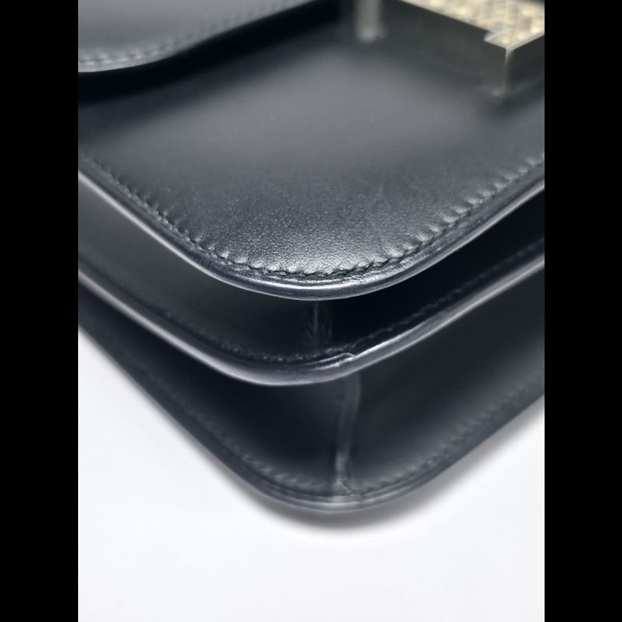 Hermes黑色Mini Constance蜥蜴扣-21