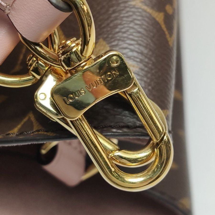 Louis Vuitton (LV) NÉONOÉ中型棕色牛皮Monogram印花抽繩肩背包晶片款-12