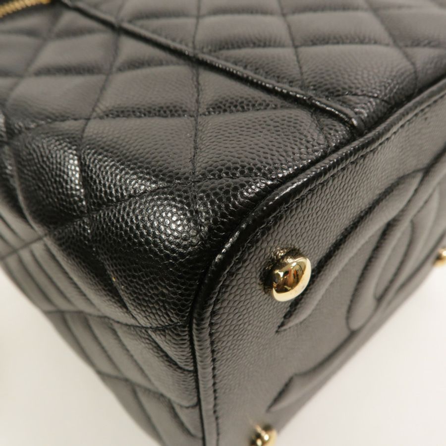 CHANEL 牛皮皮革Vanity Case鏈帶手挽肩背兩用袋-12