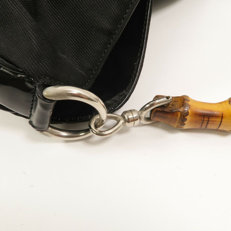 GUCCI 尼龍Vintage Bamboo手挽肩背兩用袋-12
