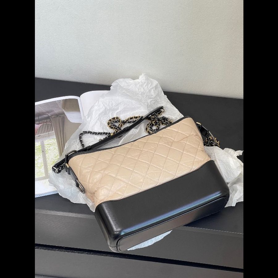 香奈兒/Chanel 復古小牛皮流浪包中號-3